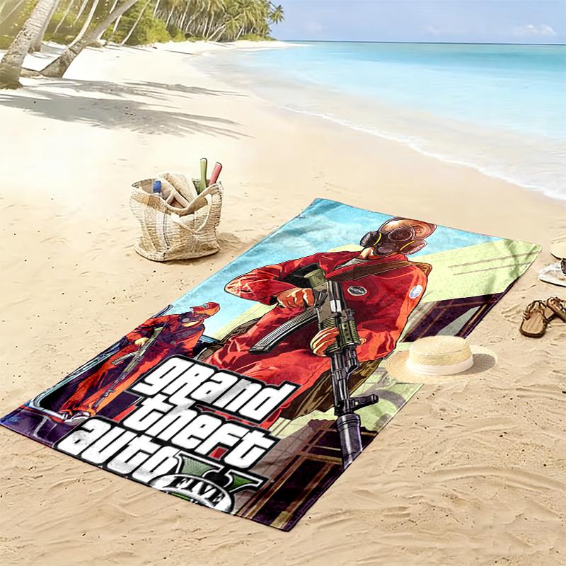 Asciugamano da Spiaggia Grand-Theft-Auto, Asciugamano Grande Morbido Asciugatura Rapida per Spiaggia Campeggio Nuoto