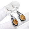 Titanium Agate Drusy Gemstone Handmade Solid 925 Solid Sterling Silver Jewelry Anniversary Dangle Earrings For Her