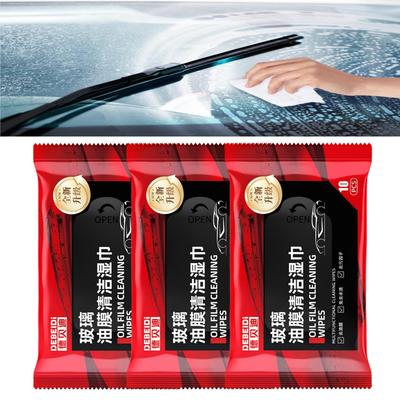 Film Clean Tissue Degreaser Car Scale Remover Anti-Fog Anti-Fouling Effect 10pcs/Pack (3 Packs,
