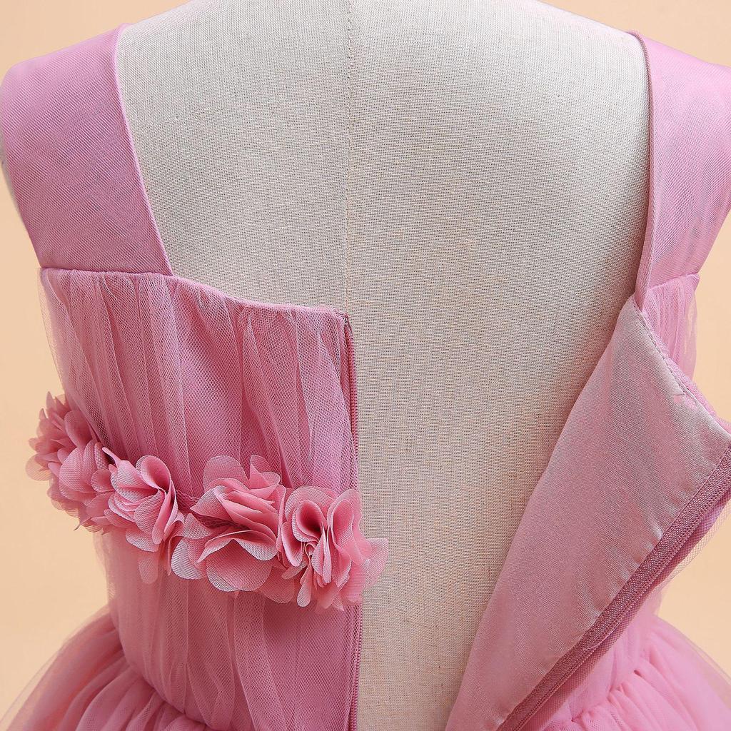 European Princess Style Formal Dress for Girls - Elegant Birthday and Show Long Gown