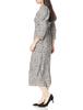 Snidel Draped Tie Rayon Print Dress SWFO234116 GRY Women's