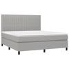 3141945 vidaXL Divan Bed with Mattress Light Grey 160x200cm Fabric