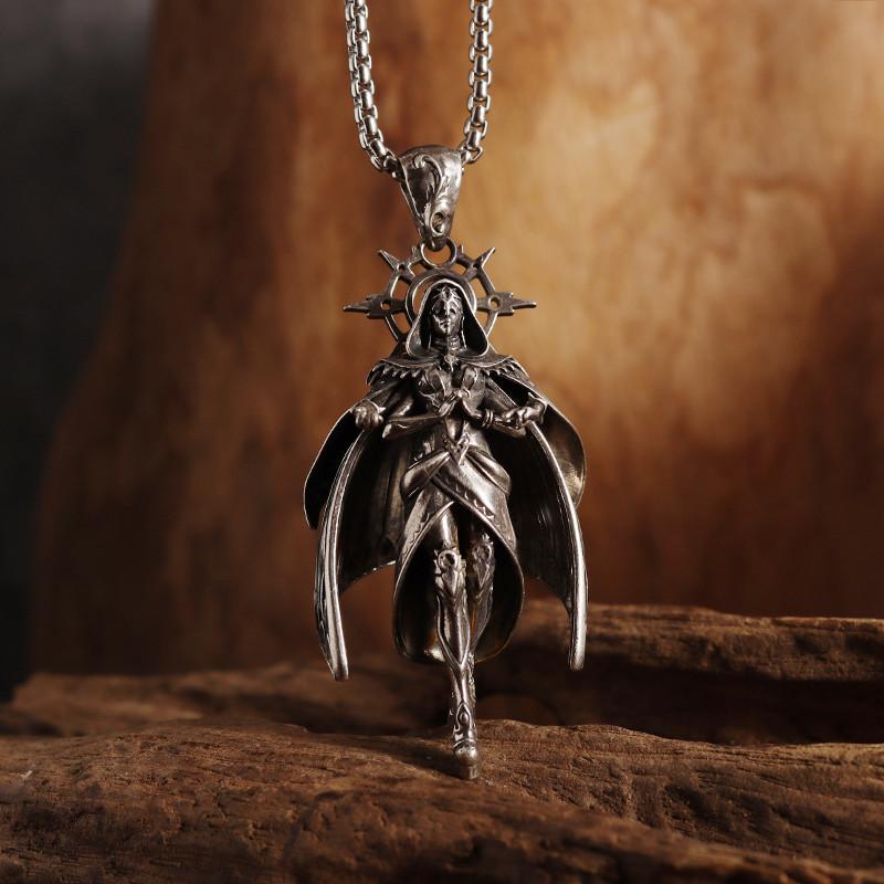 Exquisite Witch Broom Necklace Cute Magic Girl Pendant Men Women Rock Party Trendy Jewelry Halloween Gift
