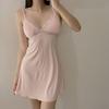 Women's Ice Silk Lace Camisole Nightgown with Chest Pads - Slimming Summer Style for Inner or Outer Wear.