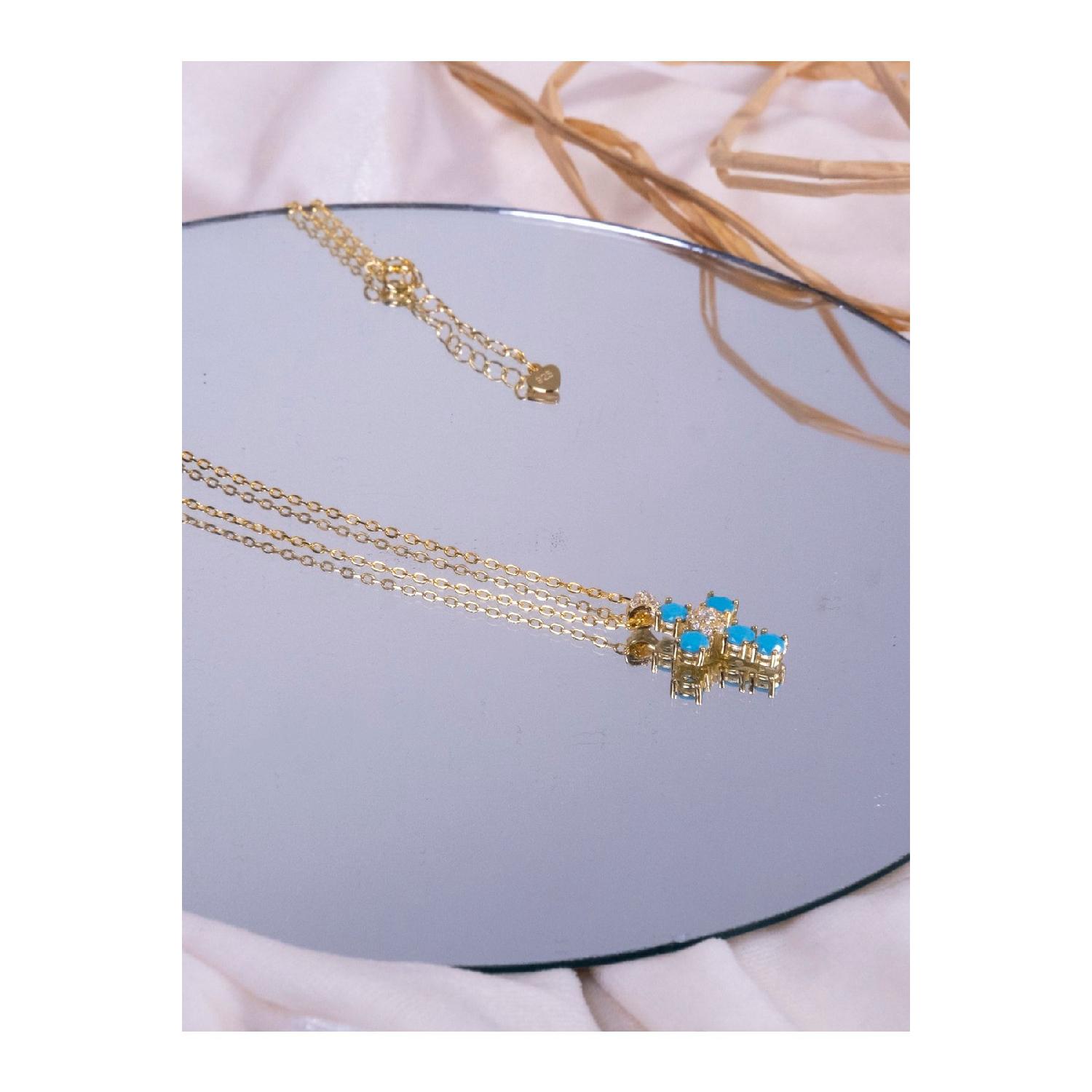 

925 Sterling Silver Crusader Necklace золотий