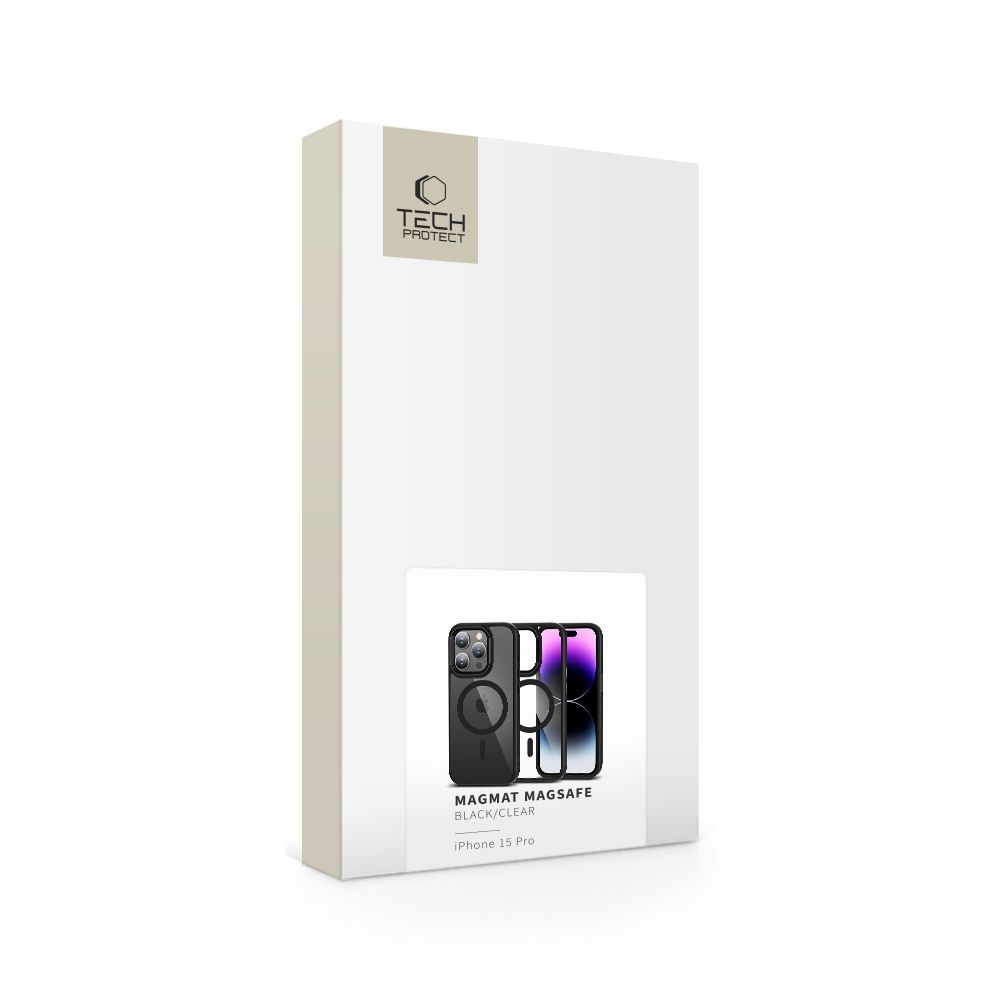 Tech-Protect Magmat Magsafe Iphone 15 Pro Black/Clear