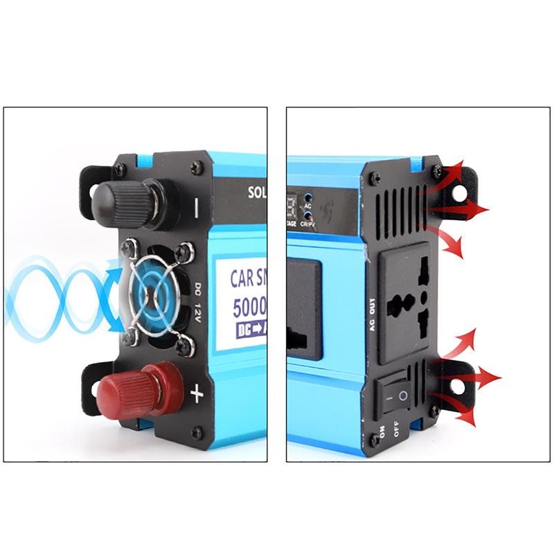 Modified Sine Wave Inverter 3000/4000/5000W Voltage Transformer 4 USB Ports LCD Display DC 12V/24V TO 220V Inverter Converter