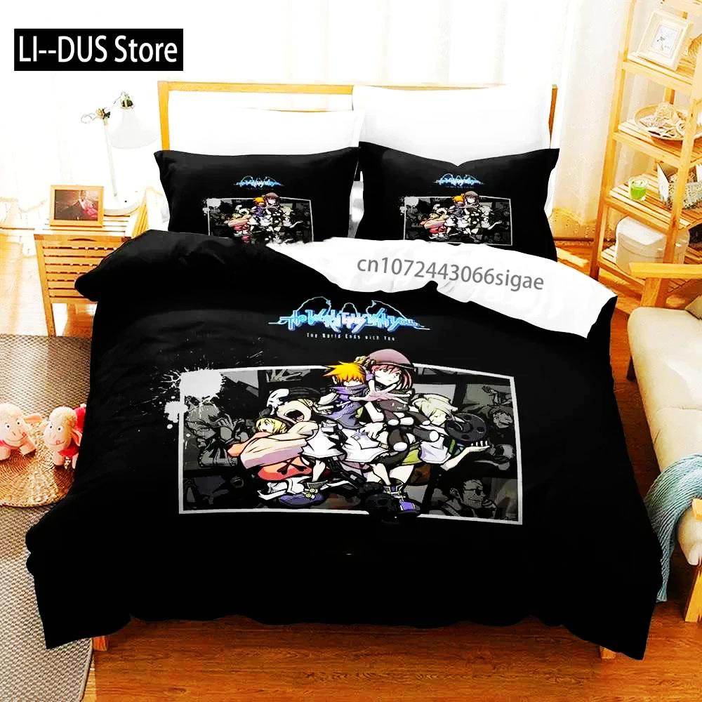 Anime The World Ends With You Neku Sakuraba Bedding Set Duvet Cover Bed Set Quilt Cover Pillowcase Comforter King Queen Size