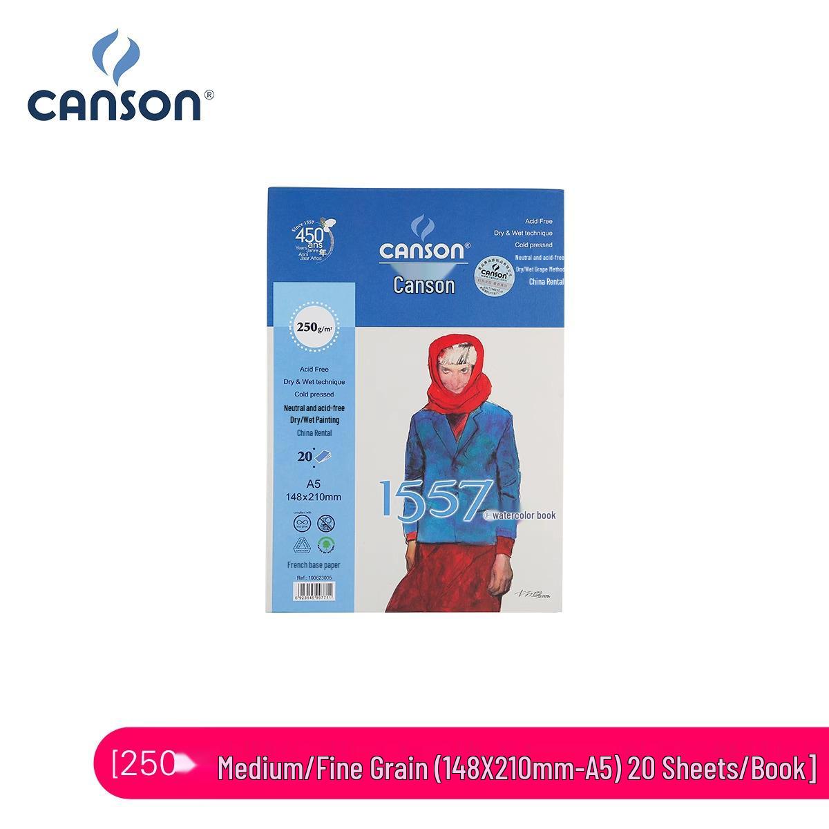 Акварельная бумага Canson 1557 - Среднее/Мелкое зерно, 300 г/м², 250 г/м², A4/A3 для художественных студентов