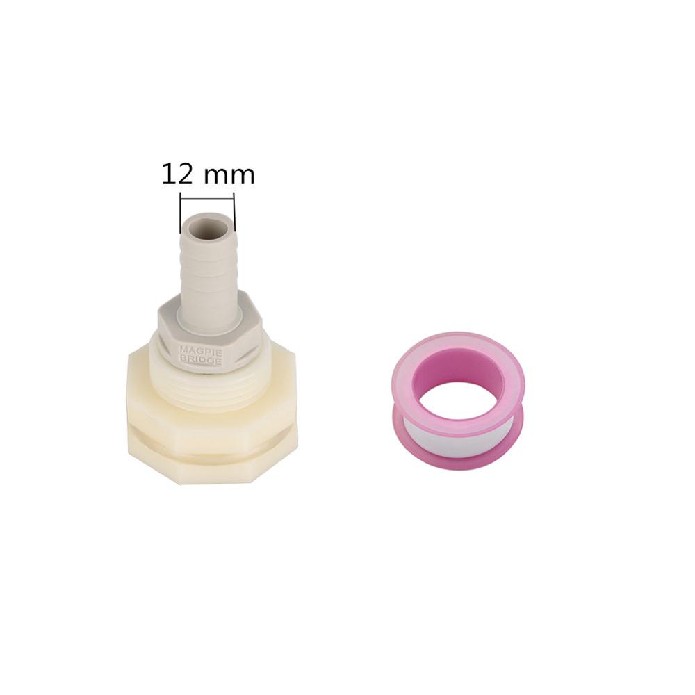 Water Tank Bulkhead Connector 8/10/12mm Barb Pipe Tail Reducing Fittings Rain Barrel Aquarium Fish Tank Water Connector