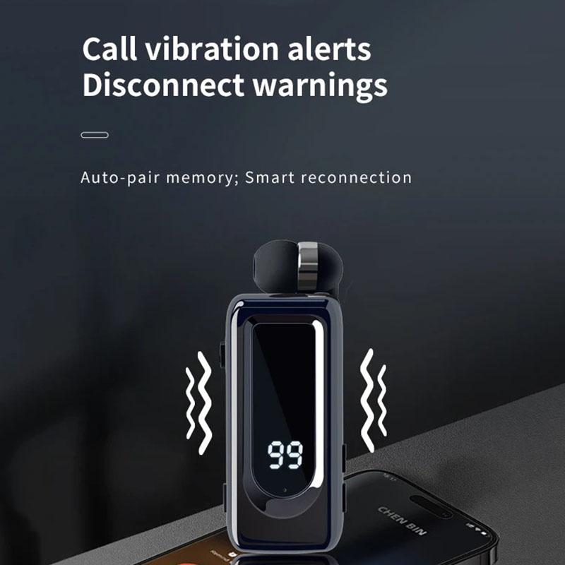 Business Bluetooth Kopfhörer mit 2 Stück austauschbaren Batterien, Geräuschunterdrückung, HD-Anrufe, Vibrationserinnerung Headset