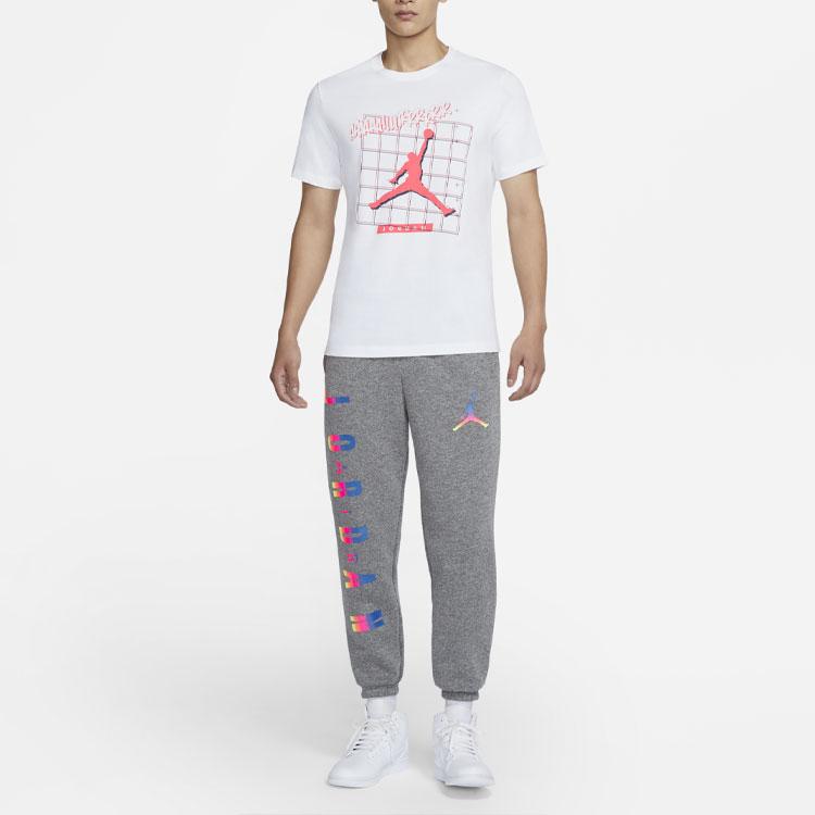 Jordan Casual Sport Round Neck Logo Short Sleeve T-Shirt Men Tops White CT3707-100