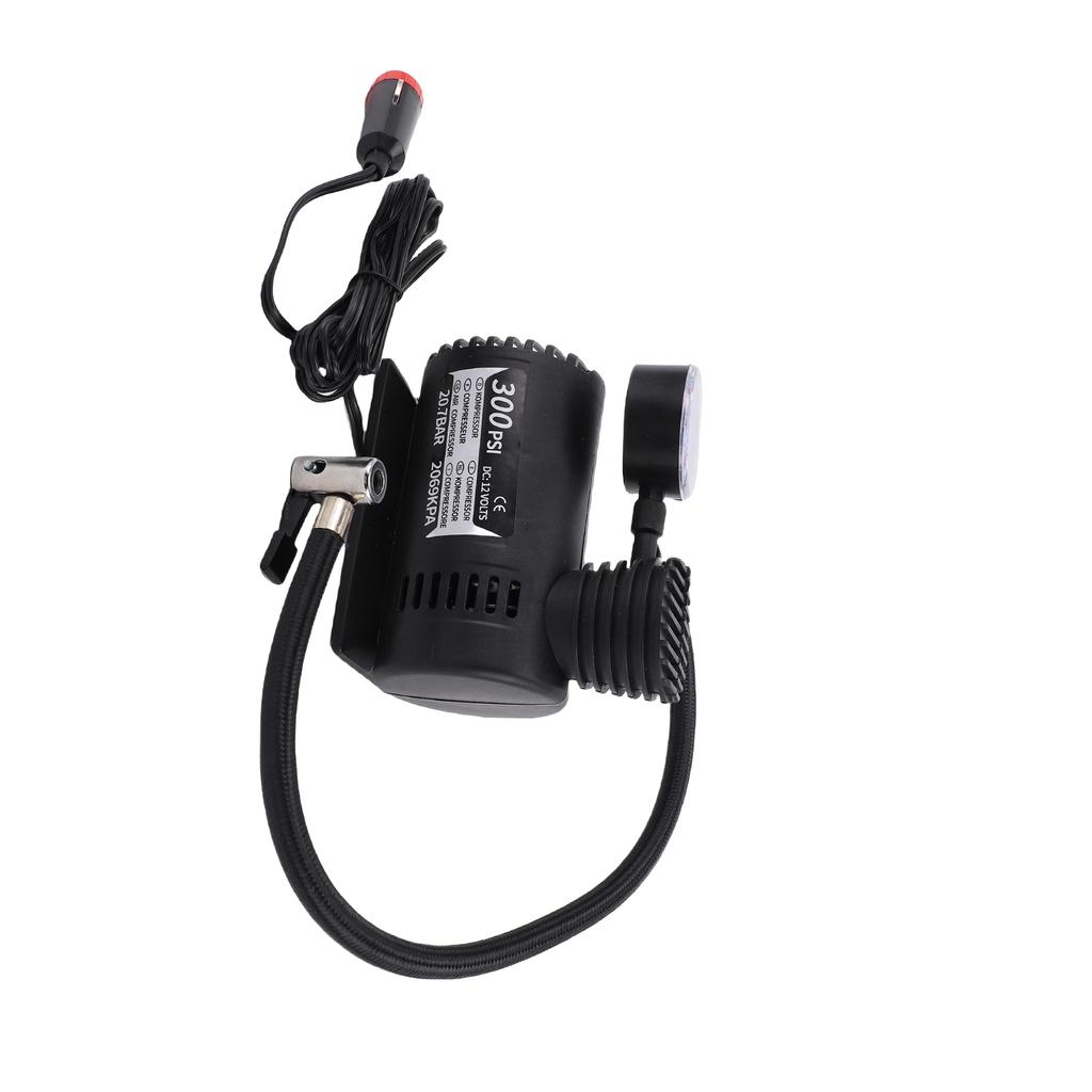 , משאבת ניפוח צמיגים חשמלית ניידת 12V 300 PSI למכוניות, אופנועים, תלת-אופניים, צמיגים חשמליים, כדורגל, כדורסל