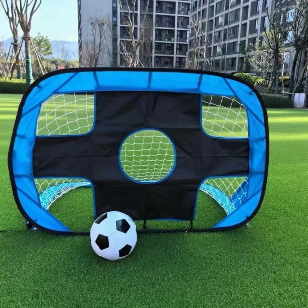 Pop-Up 4-in-1 Fußballtore Netze für Hinterhof Strand Fußball Training Netz Mini Tragbar Faltbar Leicht Indoor Outdoor Fußballtor mit Tragetasche
