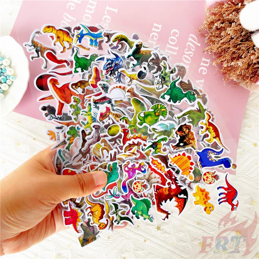 12Sheets/set Jurassic Dinosaurs  Rewards Sticker Puffy Bubble Toys Stickers