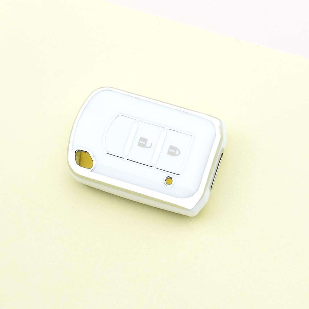 Silver Edge For Mitsubishi Outlander Eclipse Cross ASX Lancer EX Galant Pajero 2/3 Buttons Shell Fob Holder  TPU Car Key Cover Case Keyless