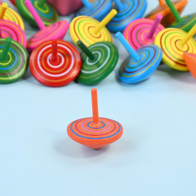 10/20Pcs Wooden Spinning Toys Mini Gyro Kids Birthday Party Favors Gift for Guests Pinata Goodie Bag Filler School Finger Game