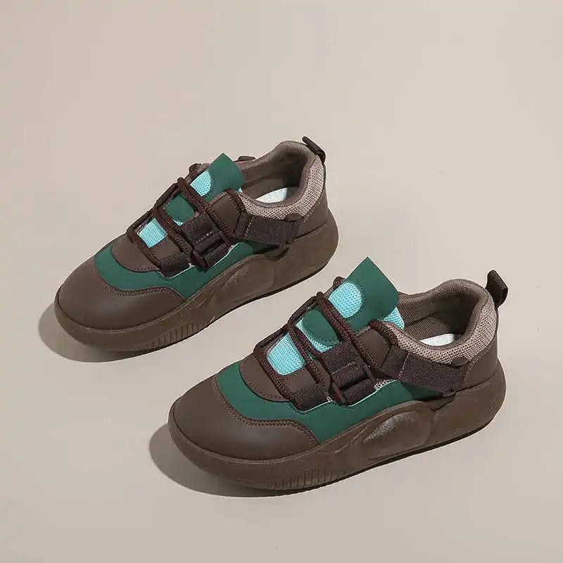 Fashion Camp Thick Heel Fashion Women Shoes Walking Sneakers 43 Dropshipping Sports Chassure Brands Trnis Sport Skor Sneeker