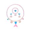 Comerț exterior transfrontalier copii coadă de sirenă fete set colier brățară inel cercei accesorii fetiță