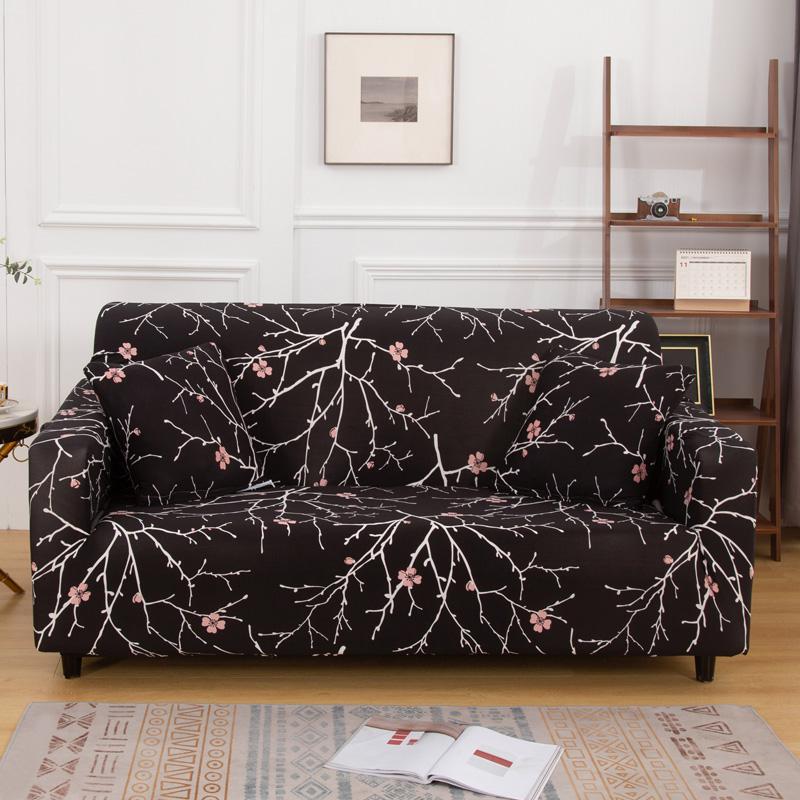 Narzuta na sofę z nadrukiem do salonu w kształcie litery L szezlong narzuta na sofę Home Decor 1/2/3/4 siedzenia zdejmowane