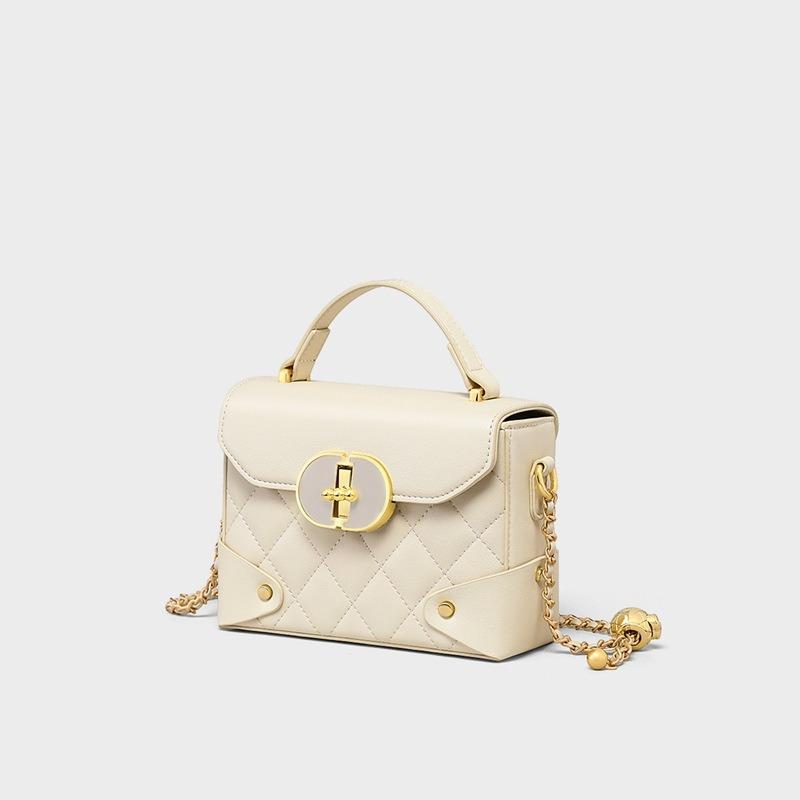 Luggage Handbag Women's New Leather Women's Bag Rhombus Chain Bag Autumn and Winter Premium Messenger Bag