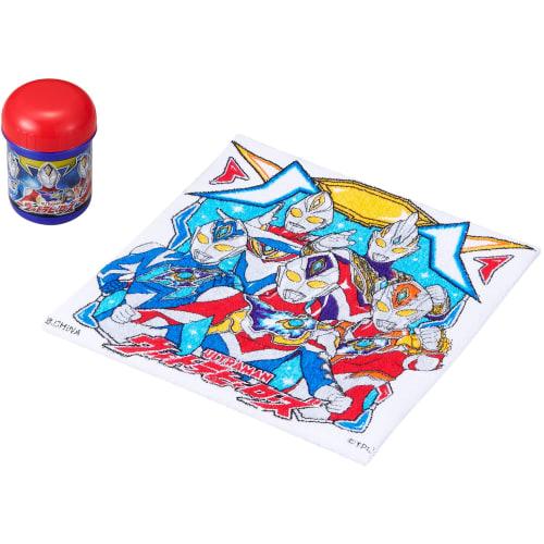 Ultra Heroes Hand Towel Set OC 1 (Case Size) Diameter 6.3 X Height 9.1cm, (Hand Towel) 32 X 29cm