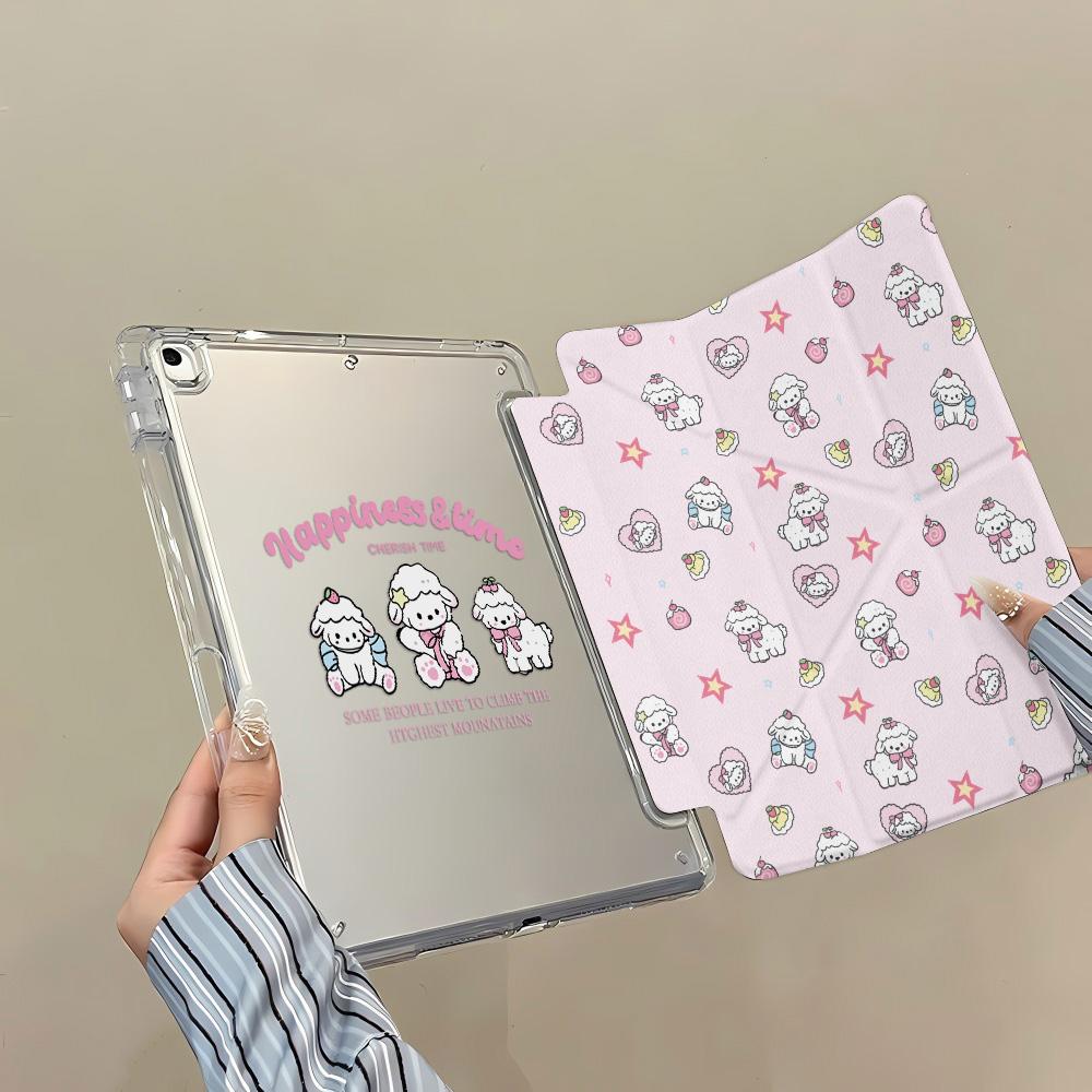 Cute Lamb Cartoon Case For iPad 11 10.9in 7th 8th 9th Gen 10.2 Case for iPad A16 11th Air 13 4 5 Pro 11 Case Y Fold