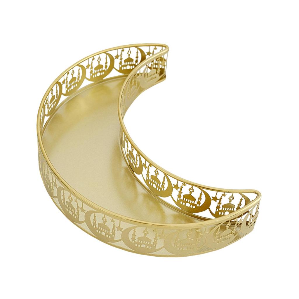 Moon Star Tray Eid Mubarak Tray Elegant Centerpiece Serving Platter for Events Family Gatherings Home Decoration Kitchen