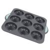 Silicone Donut Mold 9 Cavity Prevents Stick Safe Heat Resistance Doughnut Pan Set for Cake Biscuit Bagels Muffins