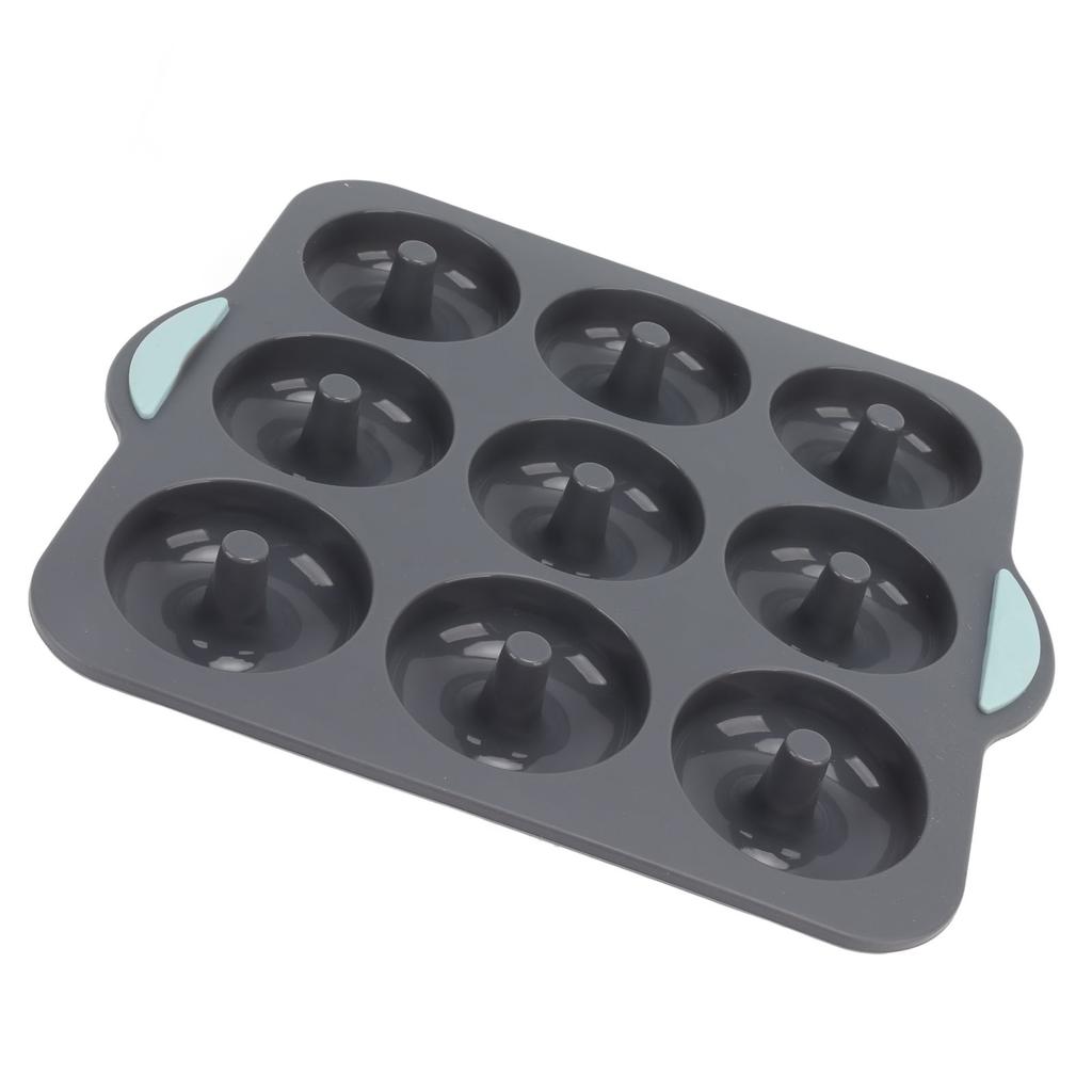 Silicone Donut Mold 9 Cavity Prevents Stick Safe Heat Resistance Doughnut Pan Set for Cake Biscuit Bagels Muffins
