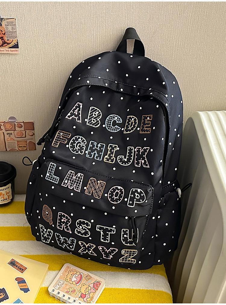 Schoolbag1011 summer new schoolbag female junior high school high school students large capacity niche ins backpack Korean version alphabet computer