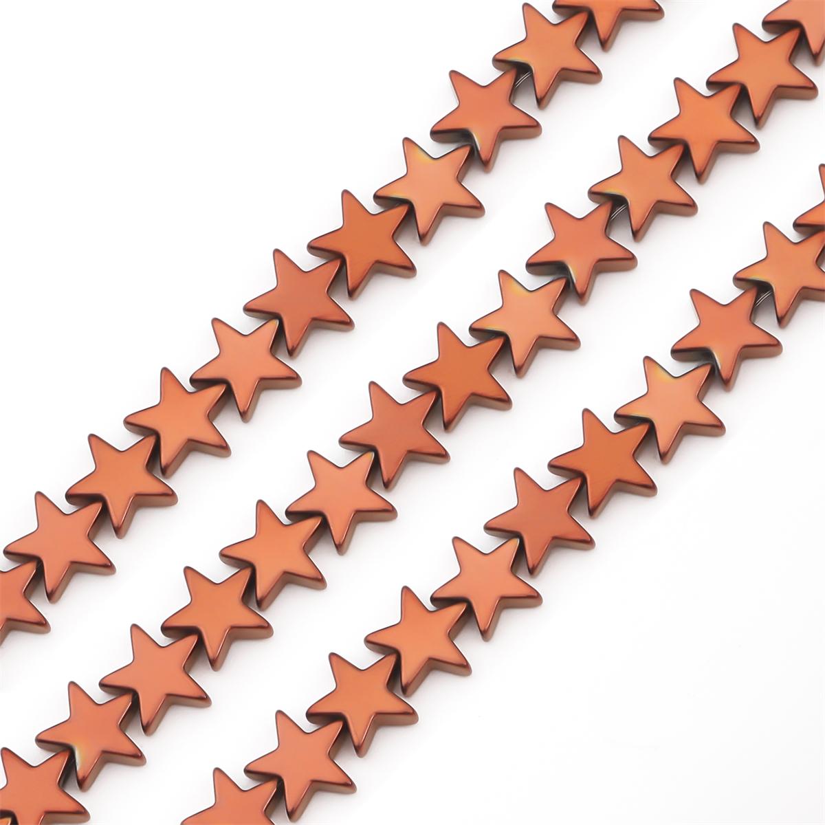 

4/6/8 мм натуральный камень, золото, серебро, разноцветные пентаграммы, гематитовые бусины, звезды, свободные бусины-разделители, подвеска для изготовления ювелирных изделий, браслетов, аксессуары своими руками 4mm 120pcs медный