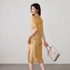 SOFSIL New Chinese Style Ink Print Midi Dress