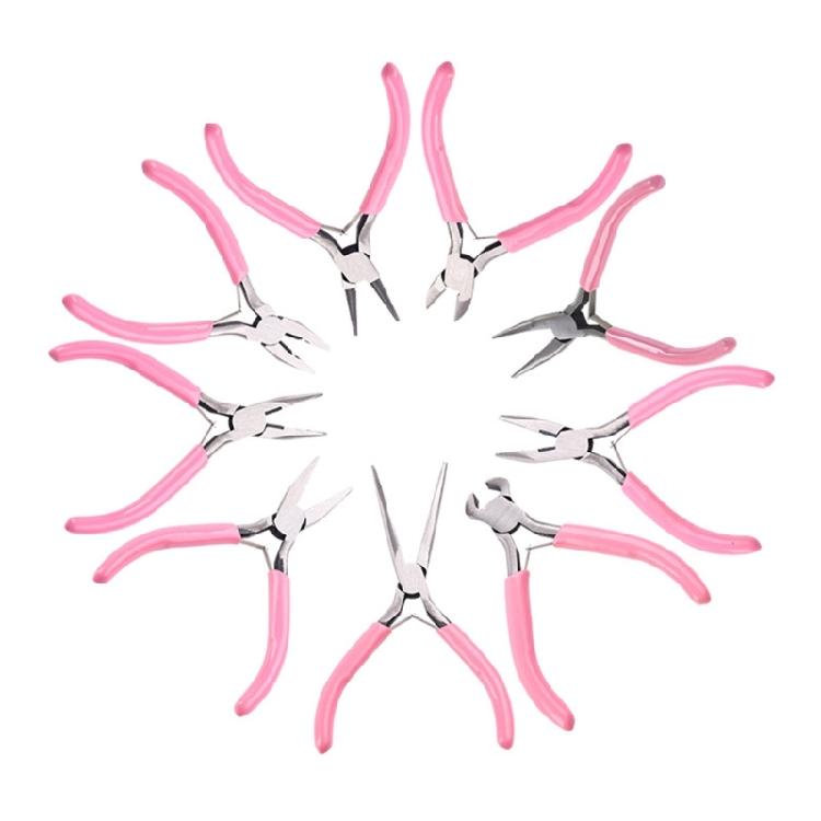 Ergonomic Pink Jewelry Pliers Build With High Strength Alloy Steel Seamlessly Design Fit for Long Lastinlyg Performances