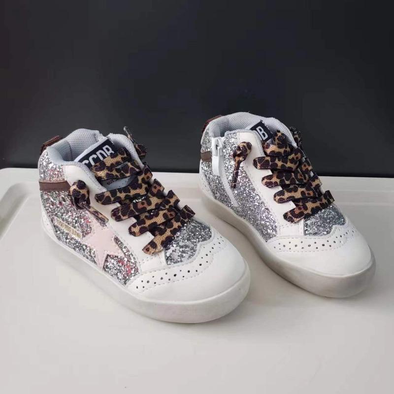 Retro Autumn New Design Sense Children's Star Board Shoes Leather Sequins Children's Casual Shoes