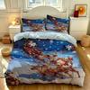 Christmas Printing Bedding Set Santa Claus Pattern Duvet Cover With pillowcase for Adult Teens Bedroom Decor multiple sizes
