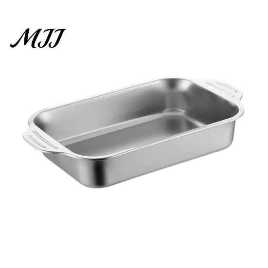 Stainless Steel Bread Pan Baking Pan, with Handles, Heavy-Duty Rectangular Tray, Heavy Duty Oven High Temperature Resistant Durable Kitchenware, Small