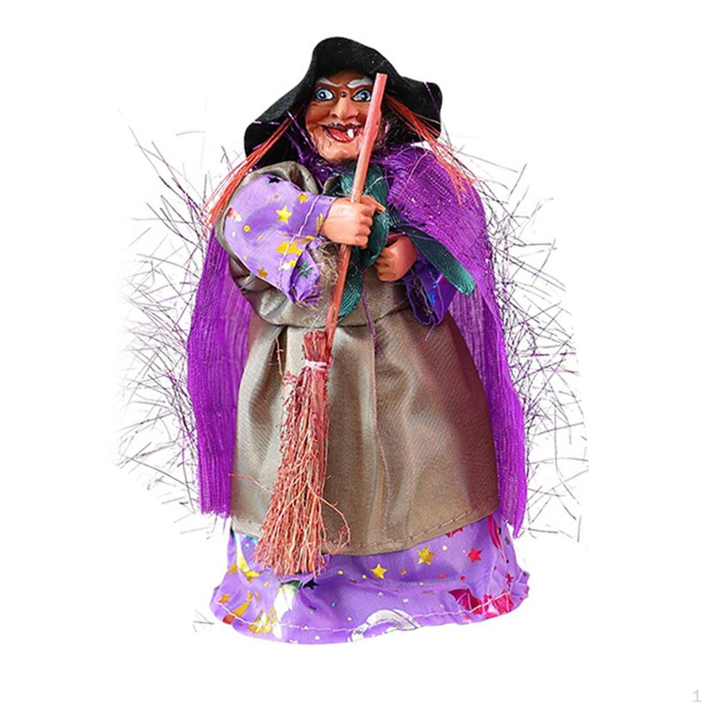 Halloween Witch Decoration Party Prop for Indoor Cabinet Table Centerpiece