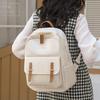 Versatile large-capacity contrasting colors women's backpacks spring new commuter travel bags student school bags women