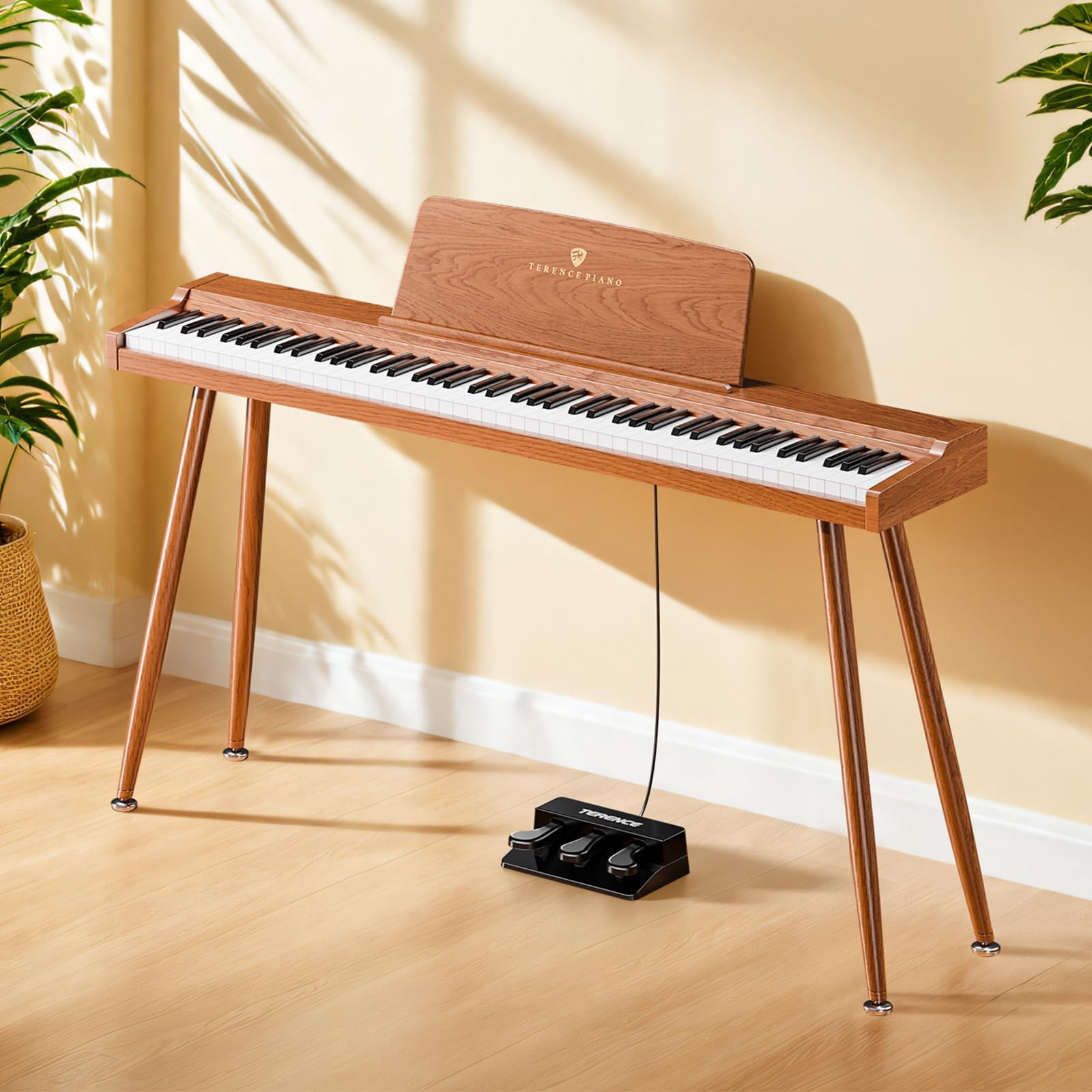 

Цифровое пианино с 88 клавишами и клавиатурой с противовесом, стиль дерева, французский звуковой модуль DREAM, стереодинамик Hi-Fi 20 Вт, поддержка тройной педали, MIDI