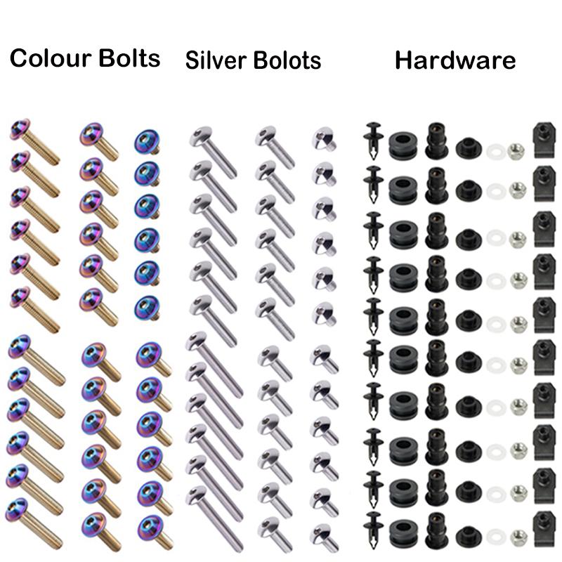 Motorcycle Stainless Complete Bodywork Fairing Bolt Kit Screws Clip For Honda CBR1100XX Super Blackbird 1996-2008 2007 2006 2005 серебряный