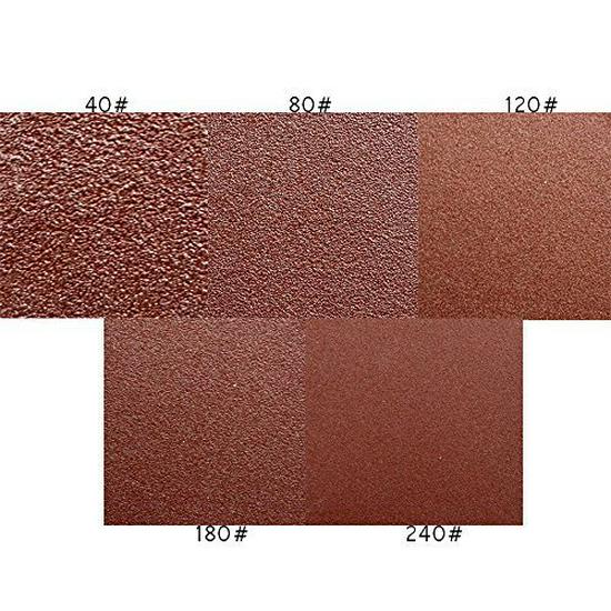 140x90mm Red 5-Hole Mouse-Shaped Flocked Sandpaper for Car, Metal, and Wood Polishing