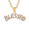 Collana Personalizzata con Ciondolo Lettera Hip-hop da Uomo