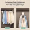 Angled Closet Accessory Rack, White Plastic Double Sided Hanger Holder for Scarves Belts and Closet Storage Use