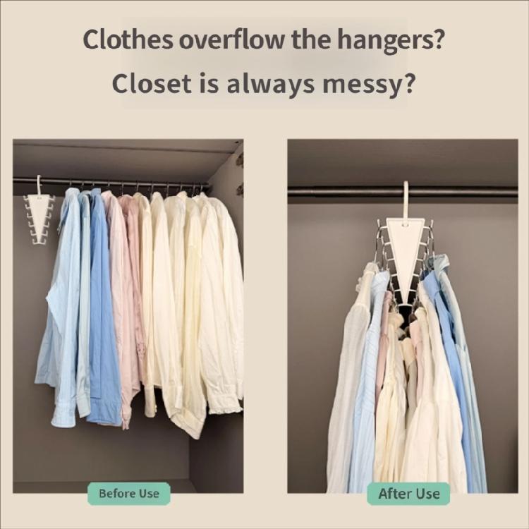 Angled Closet Accessory Rack, White Plastic Double Sided Hanger Holder for Scarves Belts and Closet Storage Use