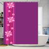 Pink Purple Shower Curtain With Blossom Floral Design For Bathroom Decor Waterproof Fabric