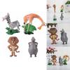 Decorate With Madagascar Movie Action Figures Character-like Dolls For Ornament Safe Pvc Material