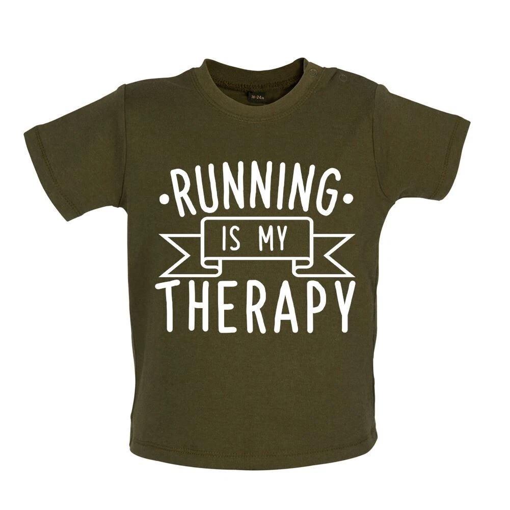 Is My Therapy Race - Baby Kids T-Shirt / Body- Marathon 10K 5K Half Run 110
