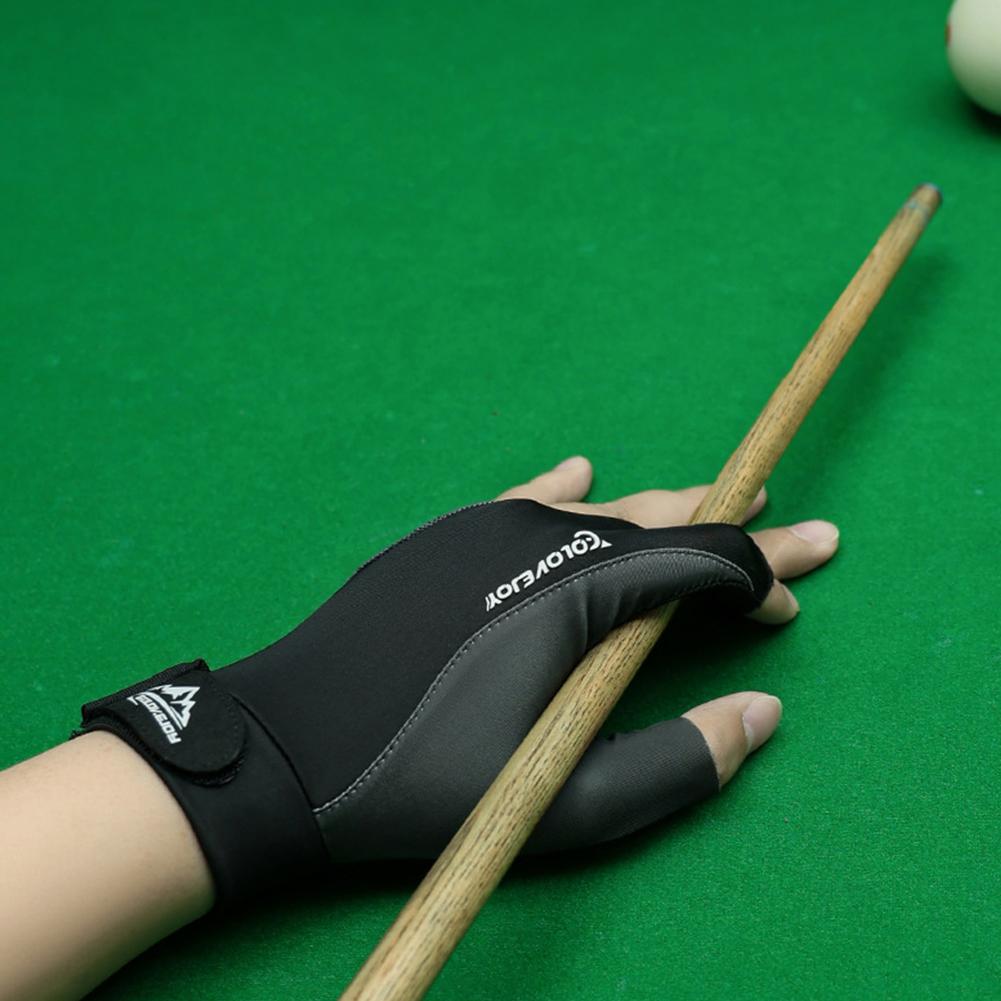 Billiard Gloves Three Finger Gloves Elastic 3 Finger Snooker Glove Adjustable Billiard Training Gloves for Men Women Left Hand