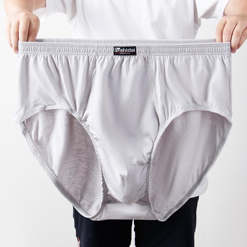 Pánské nadměrné bavlněné slipy s vysokým pasem pro střední a starší věk